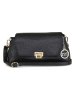 Mia Tomazzi Leren schoudertas "Berbera" zwart - (B)27 x (H)16 x (D)8 cm
