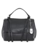 Anna Morellini Leder-Henkeltasche "Fiametta" in Schwarz - (B)26 x (H)20 x (T)9 cm