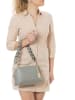 Anna Morellini Leder-Schultertasche "Gessica" in Grau - (B)27 x (H)20 x (T)12 cm