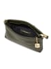Anna Morellini Leder-Schultertasche "Sancia" in Khaki - (B)25 x (H)16 x (T)4 cm