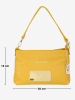 Anna Morellini Leren schoudertas "Sancia" geel - (B)25 x (H)16 x (D)4 cm