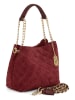 Anna Morellini Skórzana torebka "Ravenna" w kolorze bordowym - 25 x 21 x 13 cm