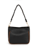 Anna Morellini Leder-Henkeltasche in Schwarz - (B)23 x (H)18 x (T)12 cm