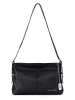 Anna Morellini Leder-Schultertasche "Brigida" in Schwarz - (B)36 x (H)24 x (T)9 cm