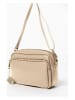 Anna Morellini Leder-Umhängetasche "Colomba" in Beige - (B)22 x (H)15 x (T)10 cm