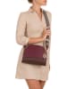 Mia Tomazzi Leder-Umhängetasche "Marghera" in Bordeaux - (B)26 x (H)20 x (T)8 cm