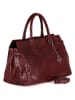 Mia Tomazzi Leren handtas "Pozzuoli" rood - (B)40 x (H)28 x (D)21 cm