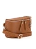 Mia Tomazzi Leder-Umhängetasche "Lupetta" in Hellbraun - (B)21 x (H)12 x (T)6 cm