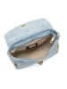 Mia Tomazzi Leren schoudertas "Dergano" lichtblauw - (B)21 x (H)26 x (D)16 cm