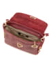 Mia Tomazzi Leren schoudertas "Dergano" bordeaux - (B)26 x (H)21 x (D)10 cm