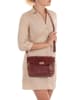 Mia Tomazzi Leren schoudertas "Dergano" bordeaux - (B)26 x (H)21 x (D)10 cm