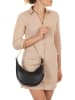 Mia Tomazzi Leder-Schultertasche "Zante" in Schwarz - (B)28 x (H)21 x (T)9 cm