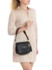 Mia Tomazzi Leder-Schultertasche "Bambaia" in Schwarz - (B)23 x (H)18 x (T)11 cm