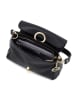 Mia Tomazzi Leren schoudertas "Ciovassino" zwart - (B)26 x (H)18 x (D)10 cm