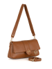 Mia Tomazzi Skórzana torebka "Bertinoro" w kolorze jasnobrązowym - 29 x 16 x 10 cm