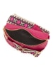 Lia Biassoni Leder-Umhängetasche "Irpino" in Pink - (B)23 x (H)12 x (T)2 cm