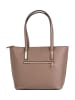 Mia Tomazzi Leren schoudertas "Cesena" taupe - (B)27 x (H)26 x (D)13 cm