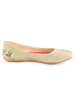 Goby Leren ballerina's beige