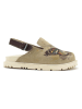 Goby Leren clogs beige