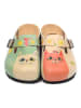 Calceo Clogs mintgroen/beige/meerkleurig