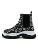 Goby Chelsea-Boots in Schwarz/ Weiß