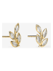 Ania Kruk Złote kolczyki-wkrętki z cyrkoniami