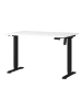 Germania Elektr. Schreibtisch ''Profi'' in Weiß/ Schwarz - (B)120 x (H)120 x (T)80 cm
