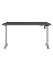 Germania Elektrisch bureau "Pro." donkergrijs/zilverkleurig - (B)140 x (H)120 x (D)80 cm