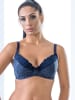 Valea Push-up beha "Cloe" wit/donkerblauw