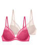 Dorina 2-delige set: beugelbeha's wit/roze