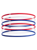 Under Armour 6-delige set: hoofdbanden rood/blauw/wit