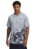 Under Armour Trainingsshirt in Hellblau/ Dunkelblau