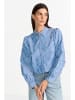 Rich & Royal Bluse in Blau/ Weiß