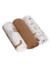 Lässig 3er-Set Mulltücher in Weiß/ Hellbraun - (L)80 x (B)80 cm - (L)80 x (B)80 cm