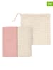 Lässig 2er-Set Mulltücher in Creme/ Rosa - (L)80 x (B)80 cm