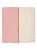 Lässig 2er-Set Mulltücher in Creme/ Rosa - (L)80 x (B)80 cm