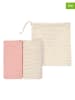 Lässig 2er-Set Mulltücher in Rosa/ Creme - (L)60 x (B)60 cm