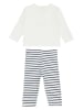 Lässig Pyjama in Weiß/ Blau