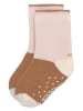 Lässig 2er-Set: ABS-Socken in Rosa/ Beige/ Hellbraun