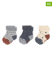 Lässig 3er-Set: Babysocken in Beige/ Grau