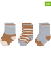 Lässig 3er-Set: Babysocken in Hellblau/ Hellbraun