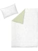 Lässig Bettwäsche-Set in Weiß/ Grün