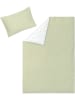 Lässig Bettwäsche-Set in Weiß/ Grün