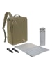 Lässig Wickelrucksack in Khaki - (L)35 x (B)15 x (H)45 cm