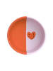 Lässig Silikon-Schale "Happy Rascals Heart" in Lila/ Rot - Ø12,5 cm
