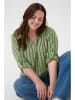 KAFFE curve Blouse groen/zwart