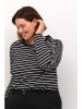 KAFFE curve Longsleeve zwart/wit