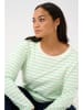 KAFFE curve Longsleeve groen/crème