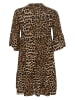 KAFFE curve Sukienka w kolorze jasnobrązowo-czarnym