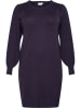 KAFFE curve Gebreide jurk auberginekleurig